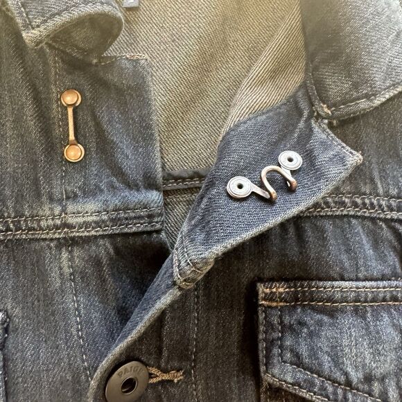 Paige Scout Denim Jacket Men's Large Dark Blue Wash Lightweight Grunge Casual - Picture 11 of 13